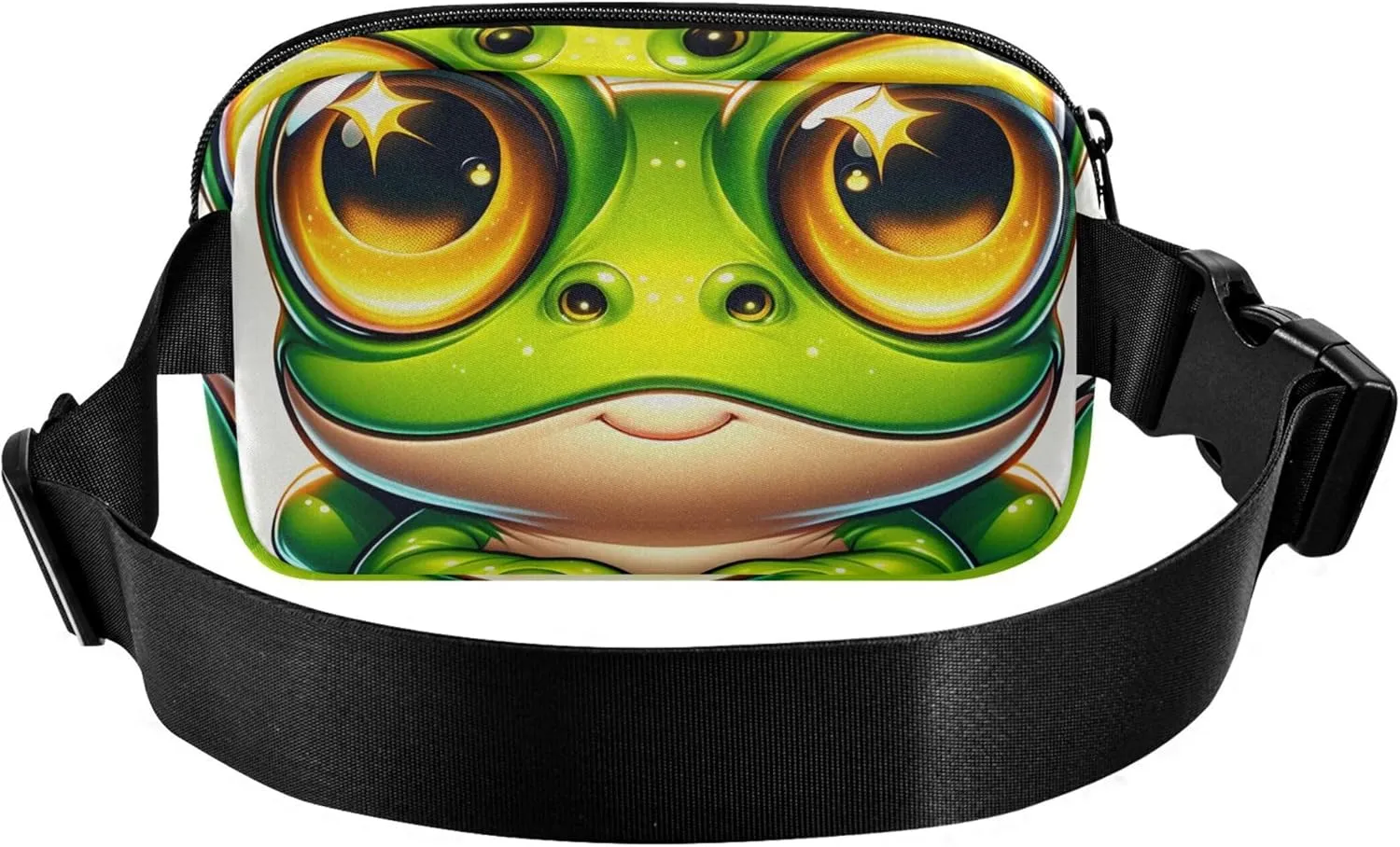Cute Frog Cartoon Women Fanny Pack Waterproof Belt Bags Hip Pack Neon Crossbody Waist Pack