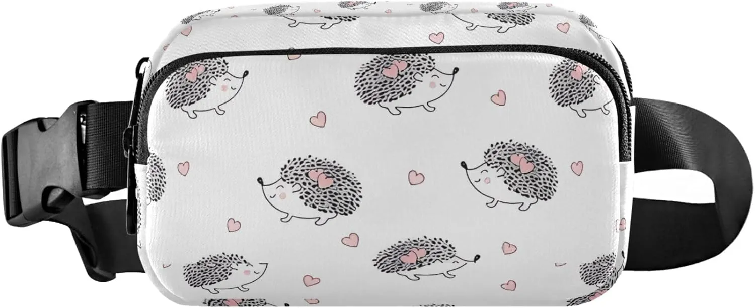 Cute Hedgehogs Animals Fanny Packs for Women Waterproof Belt Bags Hip Pack Cute Travel Waist Pouch