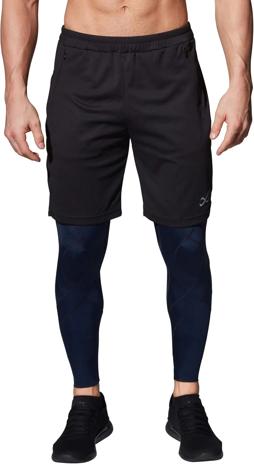 CW-X Men's Stabilyx Joint Support Compression Sports Tights, Pants for Running and Recovery