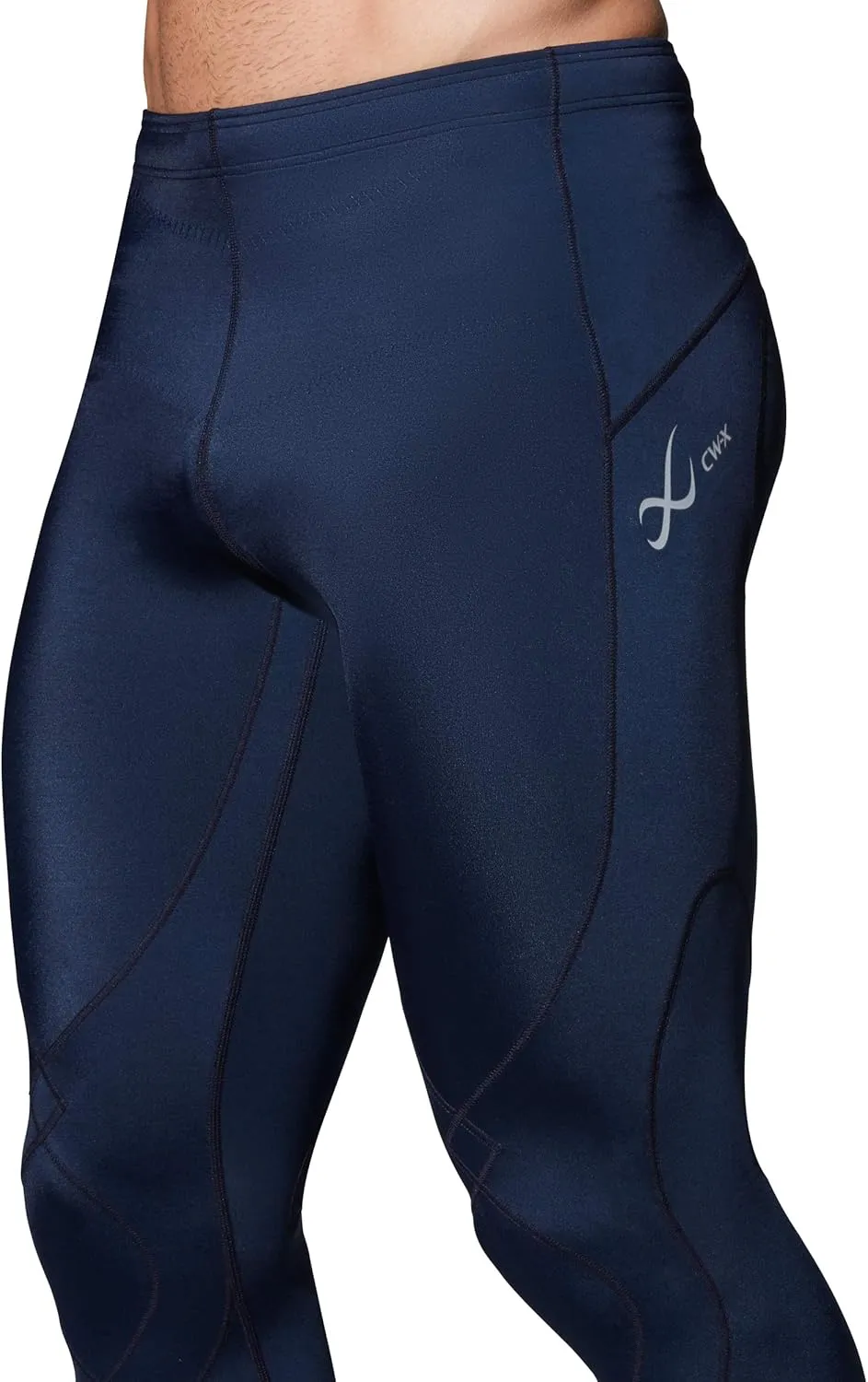 CW-X Men's Stabilyx Joint Support Compression Sports Tights, Pants for Running and Recovery