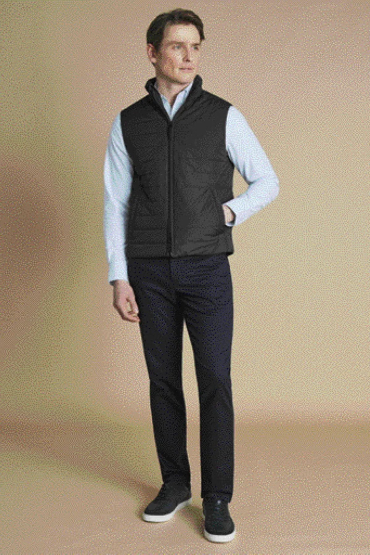 Dark Grey Lightweight Quilted Gilet