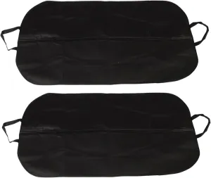DECHOUS 2 Pcs Portable Suit Cover Bag Medium Hanging Garment Storage Protector for Travel Home for Dresses Suits Coats and More Black
