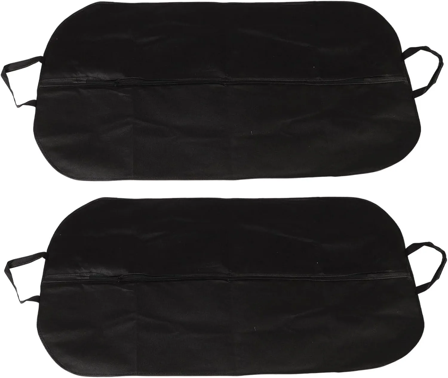 DECHOUS 2 Pcs Portable Suit Cover Bag Medium Hanging Garment Storage Protector for Travel Home for Dresses Suits Coats and More Black