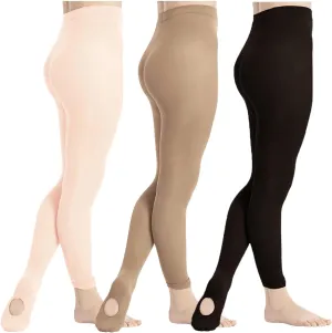 DIPUG 1/2/3 Pairs Girls' Convertible Ballet Tights/Soft Transition Dance Tight(Toddler/Kids)