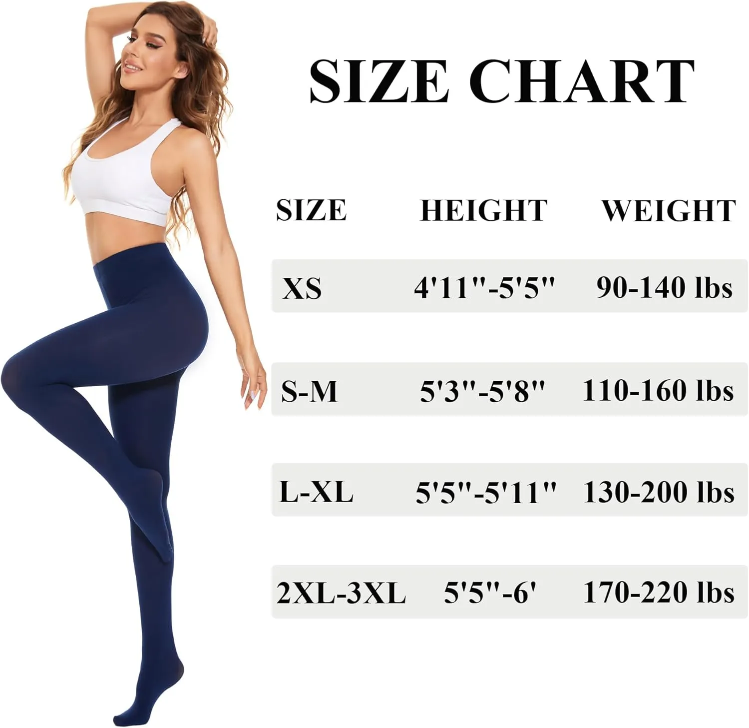 DUCMODA Womens 80 Denier Opaque Tights, Women's Soft Solid Color Footed Pantyhose, High Waist Stocking with 30  Colors