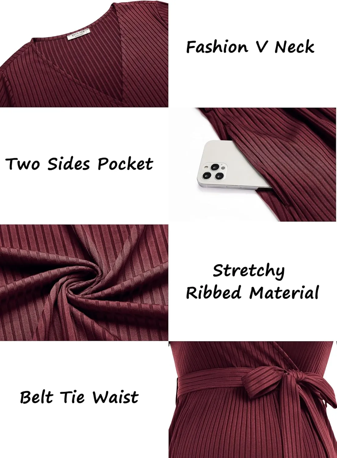 Ekouaer Women Short Sleeve Maternity Nursing Dress Casual V Neck Breastfeeding Loungewear Ribbed Knit Pregnancy Dresses S-XXL