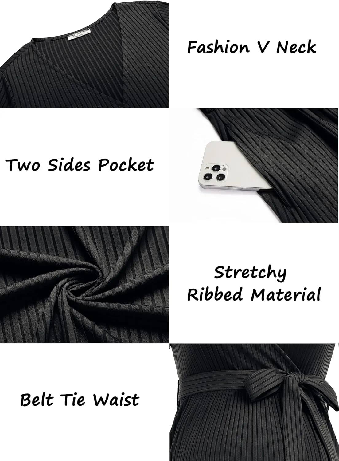 Ekouaer Women Short Sleeve Maternity Nursing Dress Casual V Neck Breastfeeding Loungewear Ribbed Knit Pregnancy Dresses S-XXL