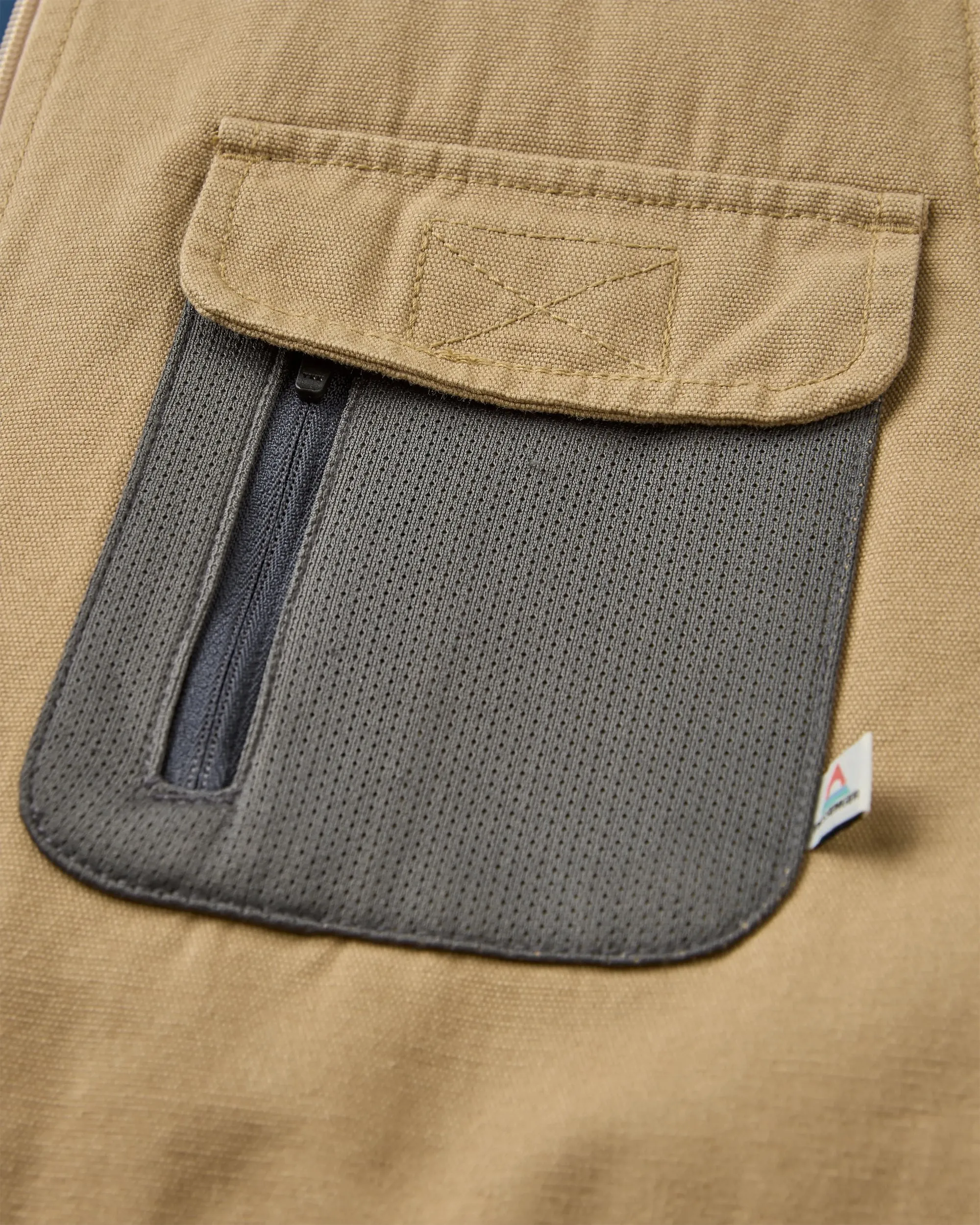 Explorers Organic Cotton Canvas Vest - Stone