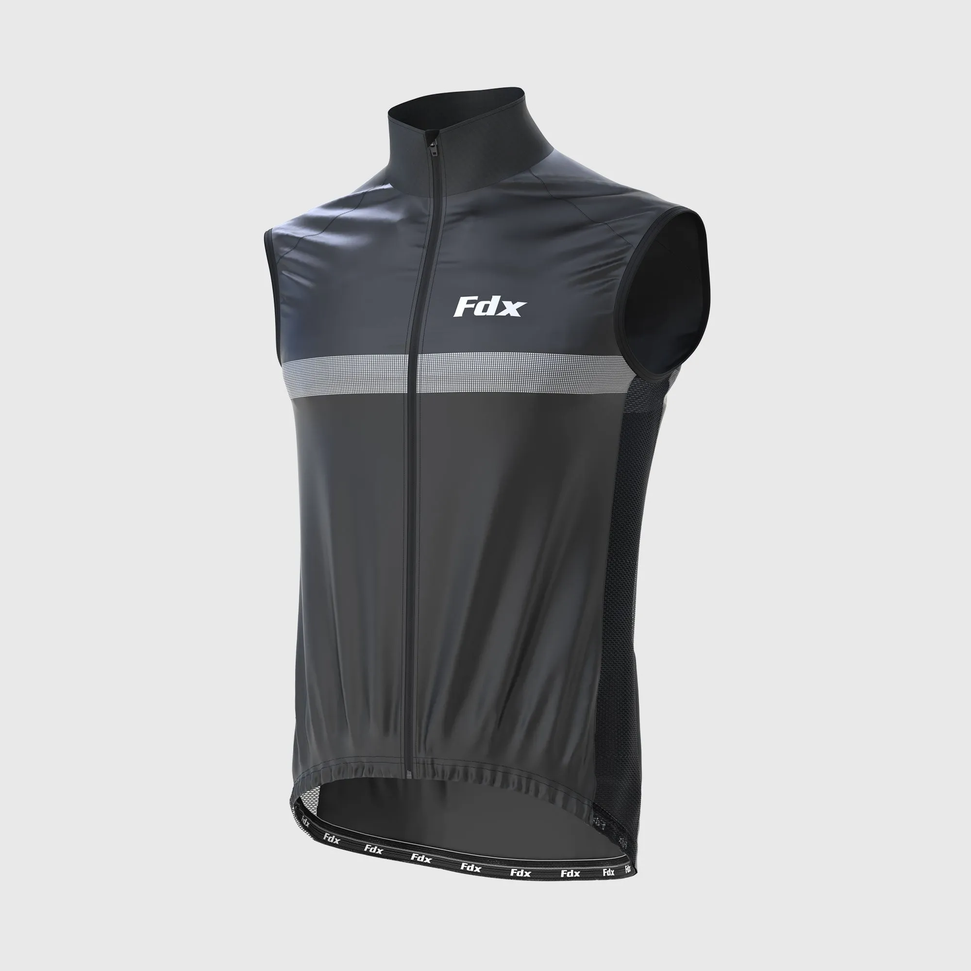 Fdx 360 Hi-Vis Reflective Black Women's Gilet for Cycling & Running