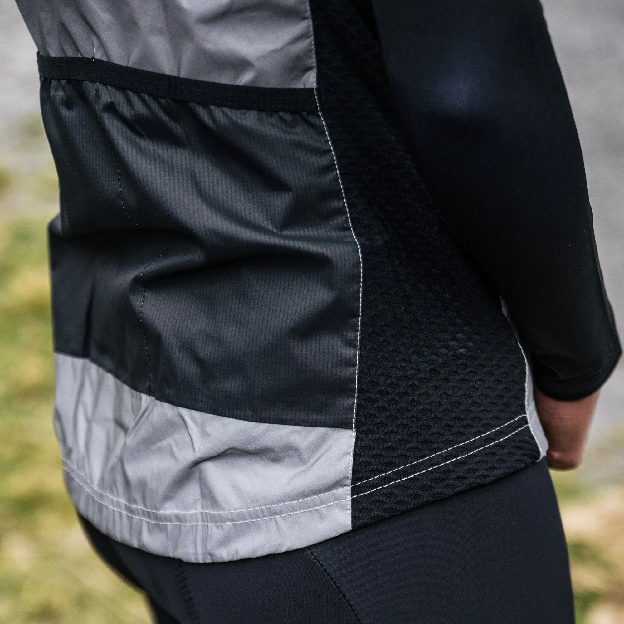 Fdx 360 Hi-Vis Reflective Grey Women's Gilet for Cycling & Running