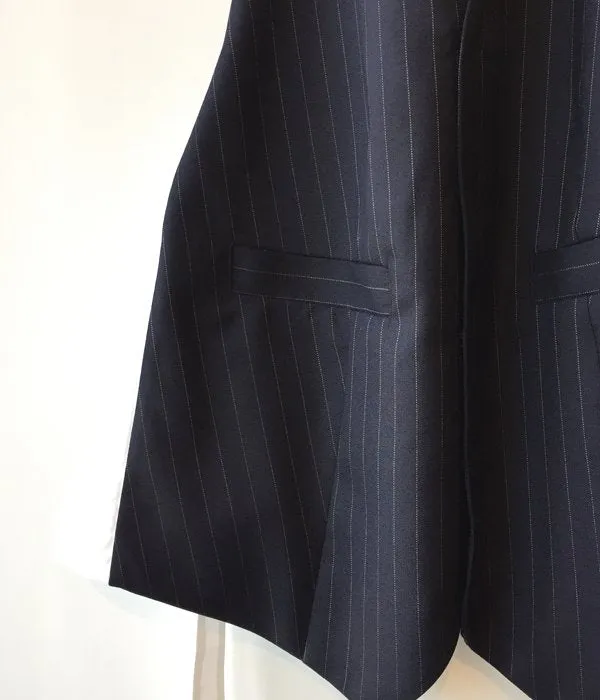 FUMIKA_UCHIDA/PIN STRIPE BACKLESS WAISTCOATS(NAVY)
