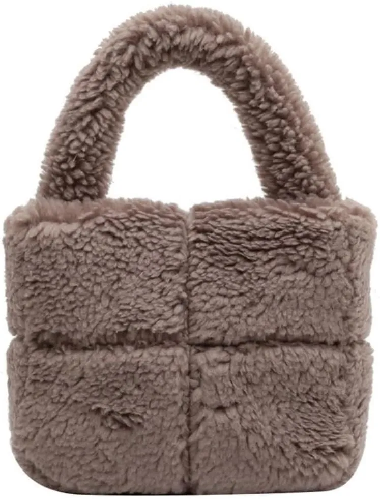 Fuzzy Puffer Tote Aesthetic Crossbody Bag Tote Bag Cute Shoulder Bags Womens