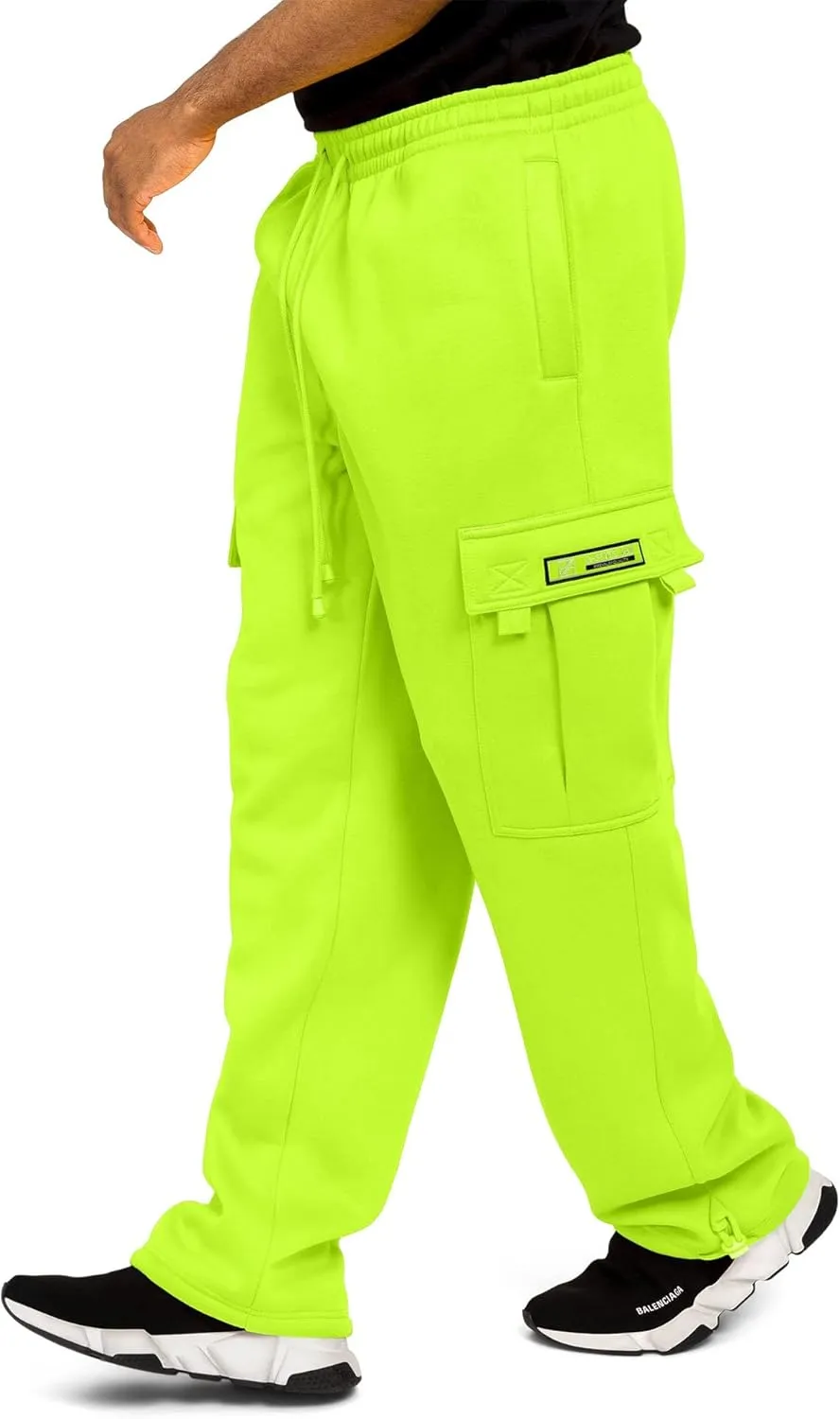 G-Style USA Men's Solid Fleece Heavyweight Cargo Pants