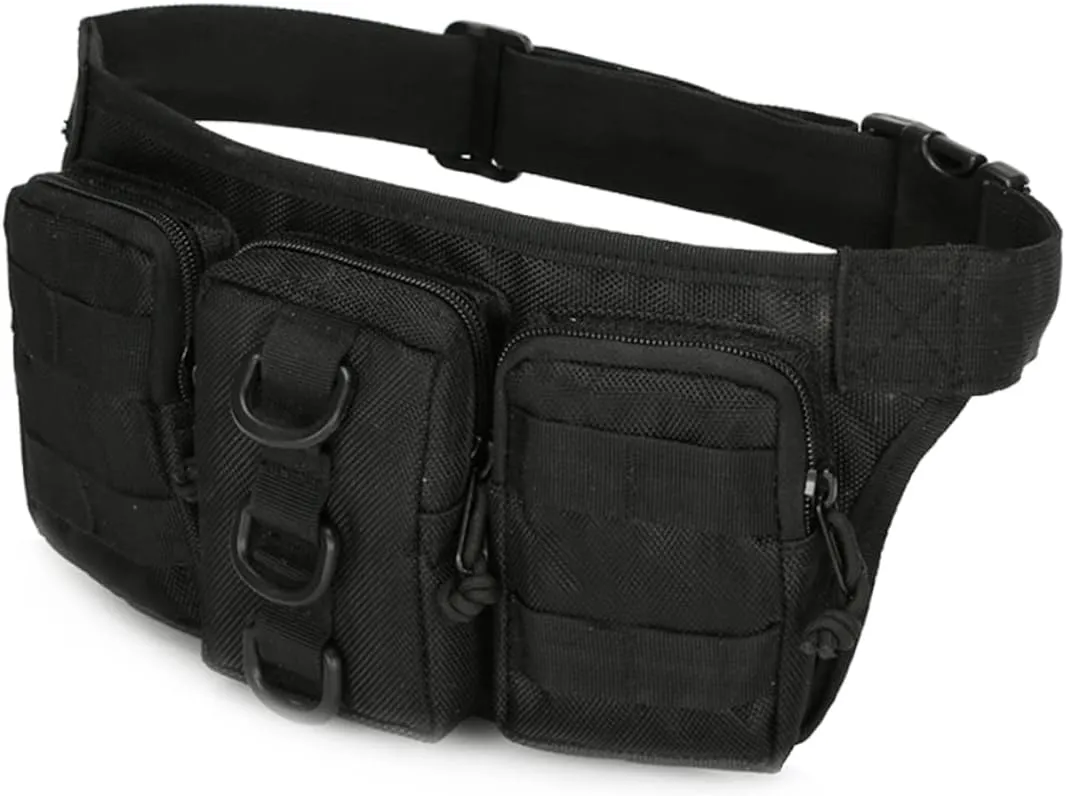 GALPADA Men's Waterproof Sports Waist Bag Fanny Pack for Men Phone Holder Travel Pouch Running Belt with Separate Pockets