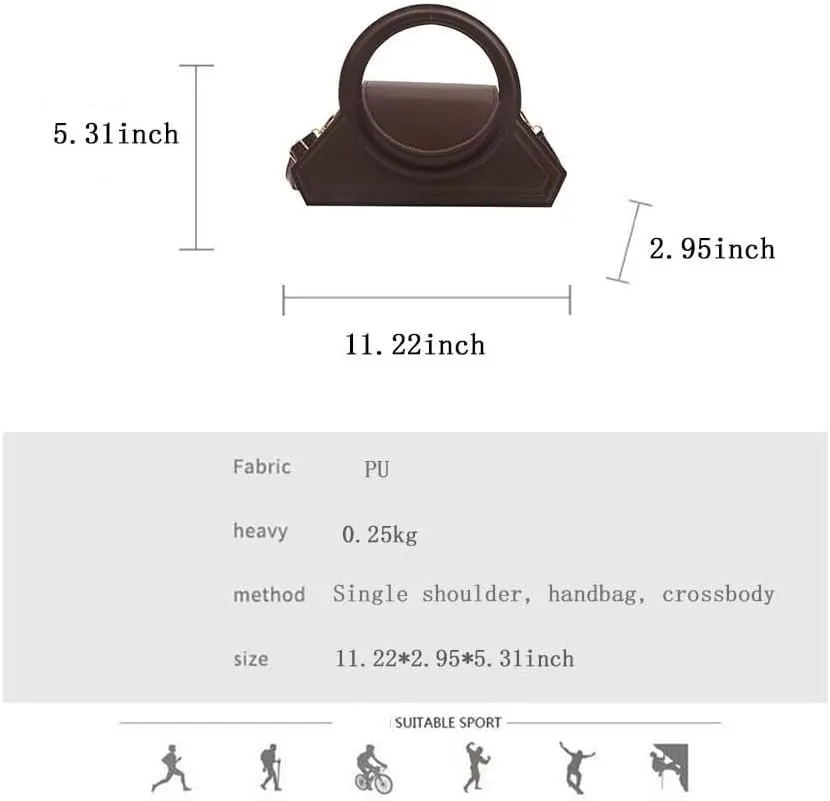 Genuine Leather Women's Shoulder Bags Retro Small Square Hobo Crossbody Handbag
