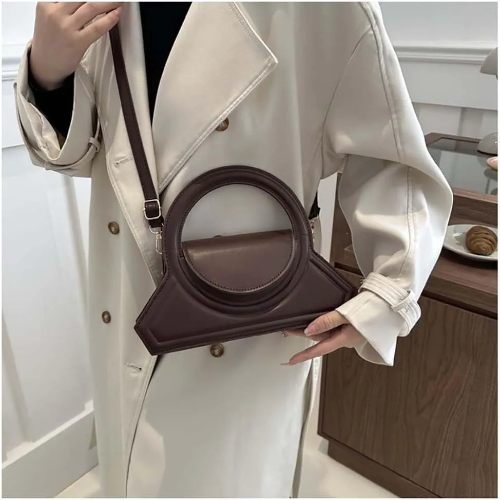 Genuine Leather Women's Shoulder Bags Retro Small Square Hobo Crossbody Handbag
