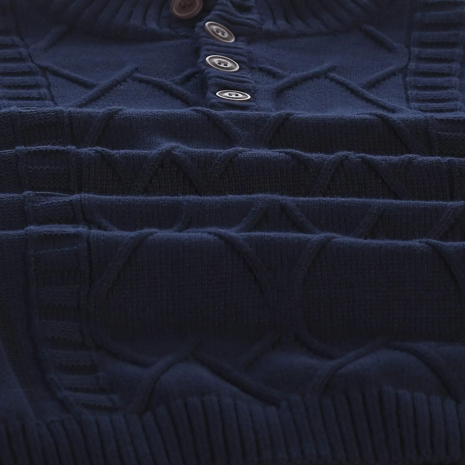 Gioberti Men's 100% Cotton Button Down Collar Knitted Pullover Sweater