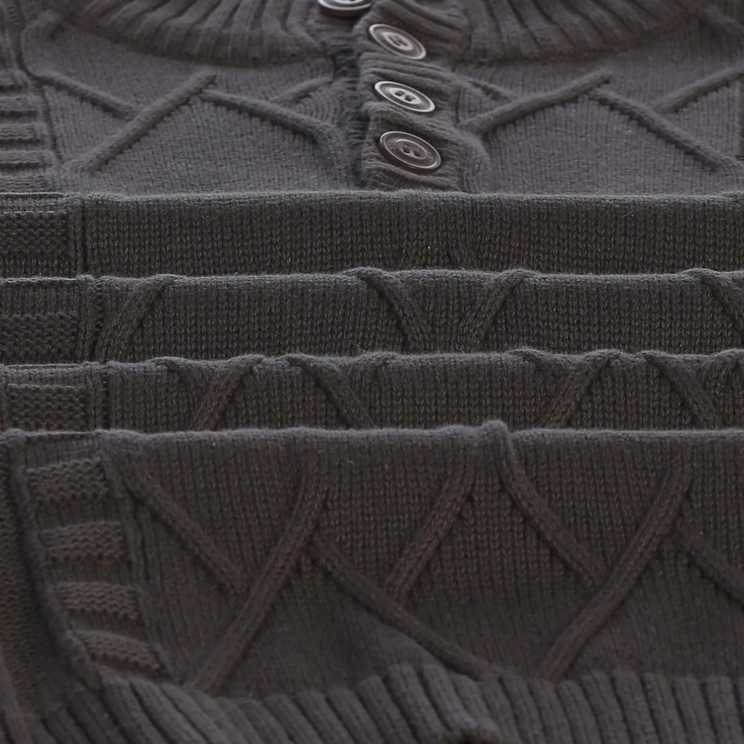 Gioberti Men's 100% Cotton Button Down Collar Knitted Pullover Sweater