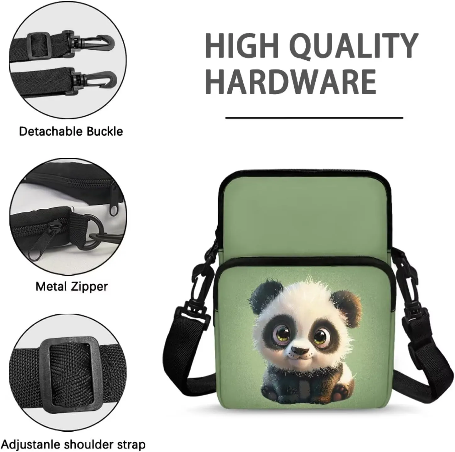 Girls Crossbody Bag Polyester Shoulder Bags Smart Phone Case Coin Wallet Purse