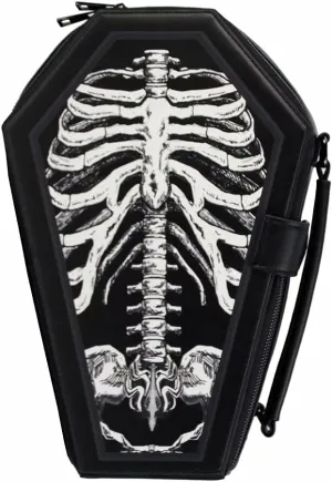 Gothic Crossbody Bag Steampunk Shoulder Bags Printed Faux Leather Satchel Handbag Black