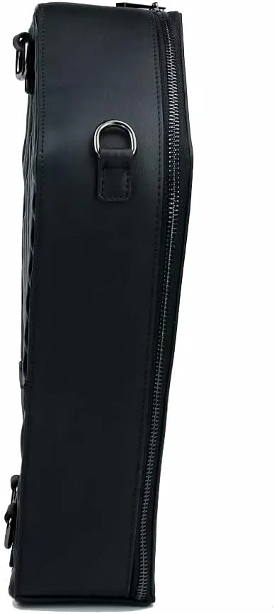 Gothic Crossbody Bag Steampunk Shoulder Bags Printed Faux Leather Satchel Handbag Black