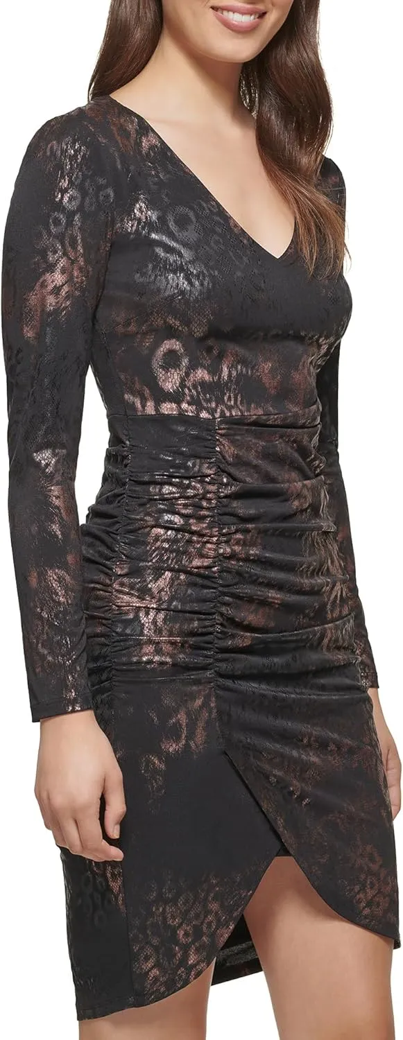 GUESS Women's Long Sleeve Sheath Dress