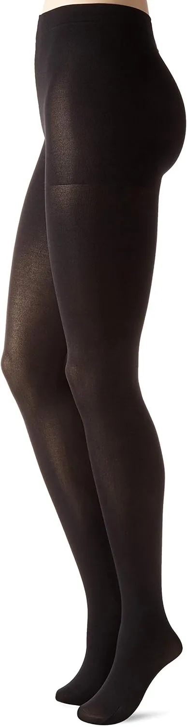 Hanes Script Blackout Tights with X-Temp Technology with Control Top & Sheer Toe, Black