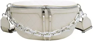HBJWOV Women Leather Waist Bag Chest Pack Mini Female Belt Bags Ladies Shoulder Crossbody Bag(D)