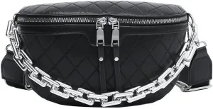 HBJWOV Women Leather Waist Bag Chest Pack Mini Female Belt Bags Ladies Shoulder Crossbody Bag(E)
