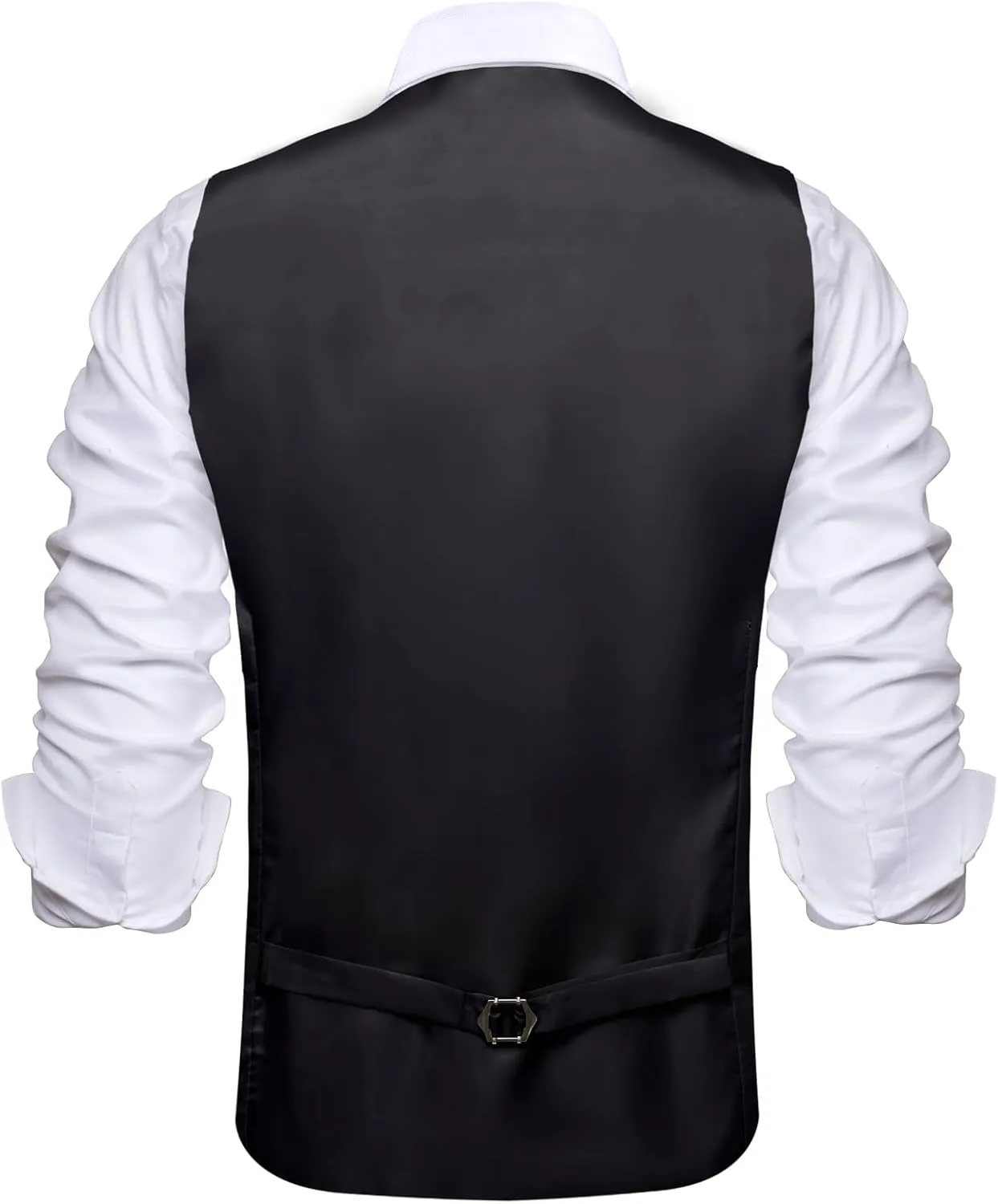 Hi-Tie Men's Sequin Vest Bowtie Prom Suit Vest for Men Tuxedo Dinner V Neck Slim Fit Waistcoats
