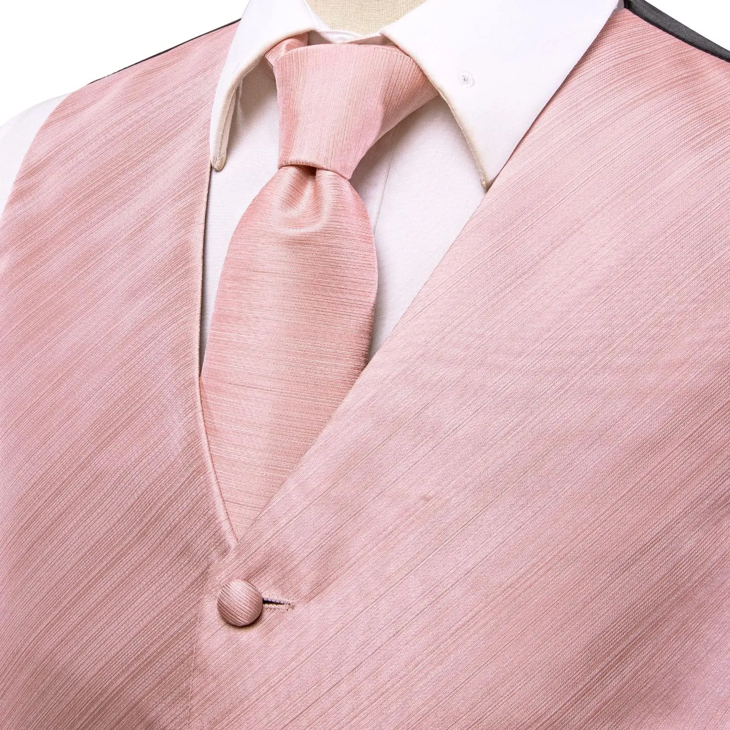 Hi-Tie Men's Silk Vest Bowtie Set Formal Suit Vest Jacquard Tie Handkerchief Cufflinks 5PCS Dress Waistcoats Wedding