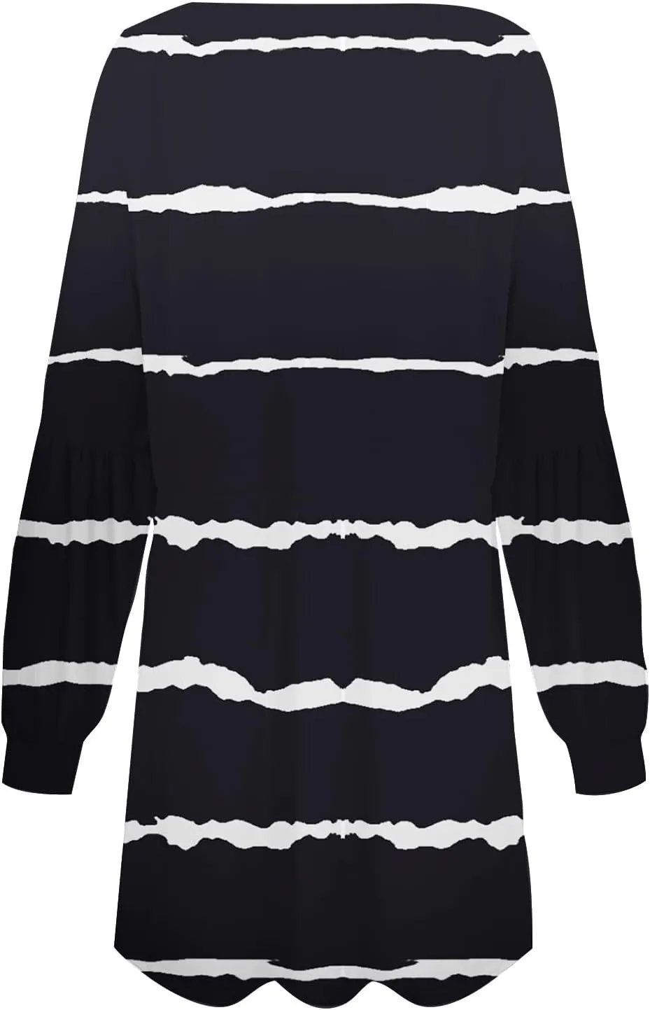 hlysgo Sweatshirt Dresses for Women 2024 Fall Casual Fleece Mini Dress Trendy Long Sleeve Striped Tunic Dress with Pockets