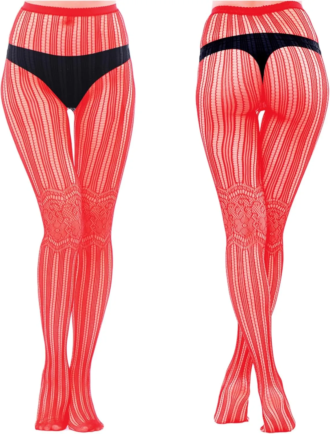 HOVEOX 8 Pairs Lace Fishnet Floral Stockings Patterned Tights Small Hole Pattern Leggings Net Pantyhose