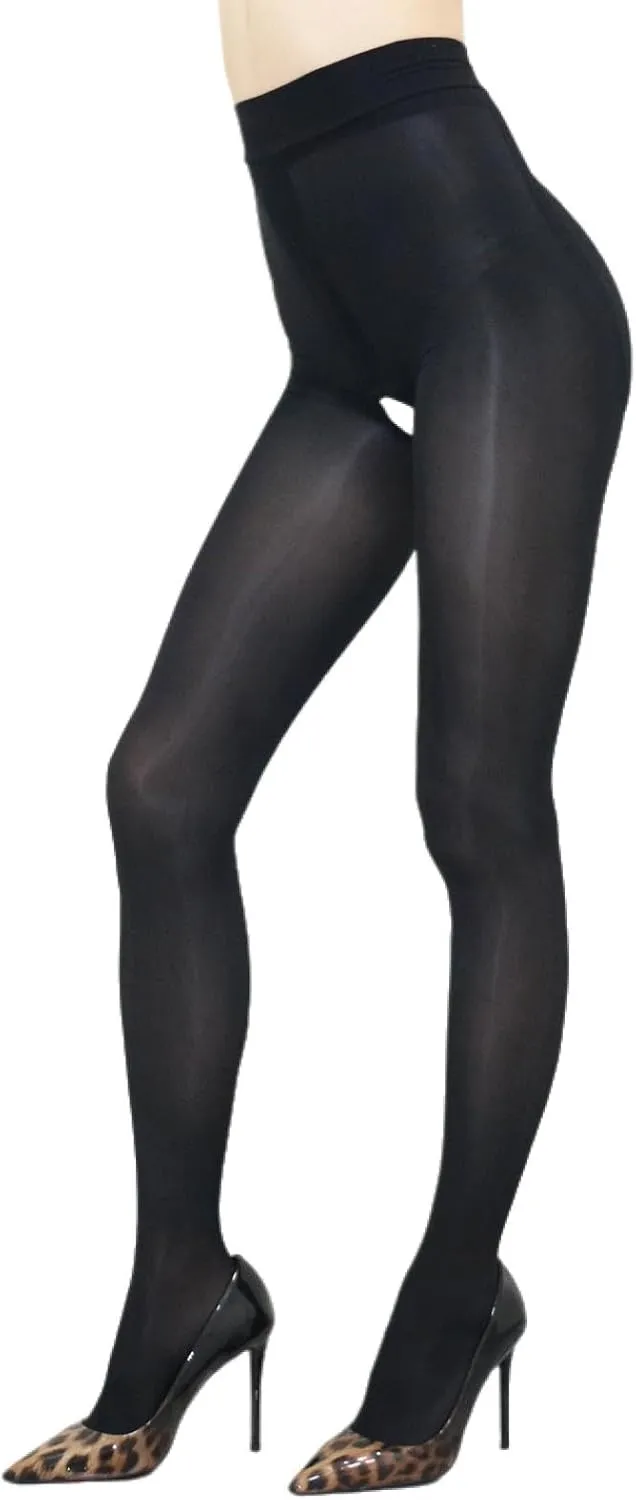 HTRUIYA Shiny Pantyhose 8 Denier Oily Gloss Pantyhose Women's Tights Sheer Tights Shiny Tights Stockings