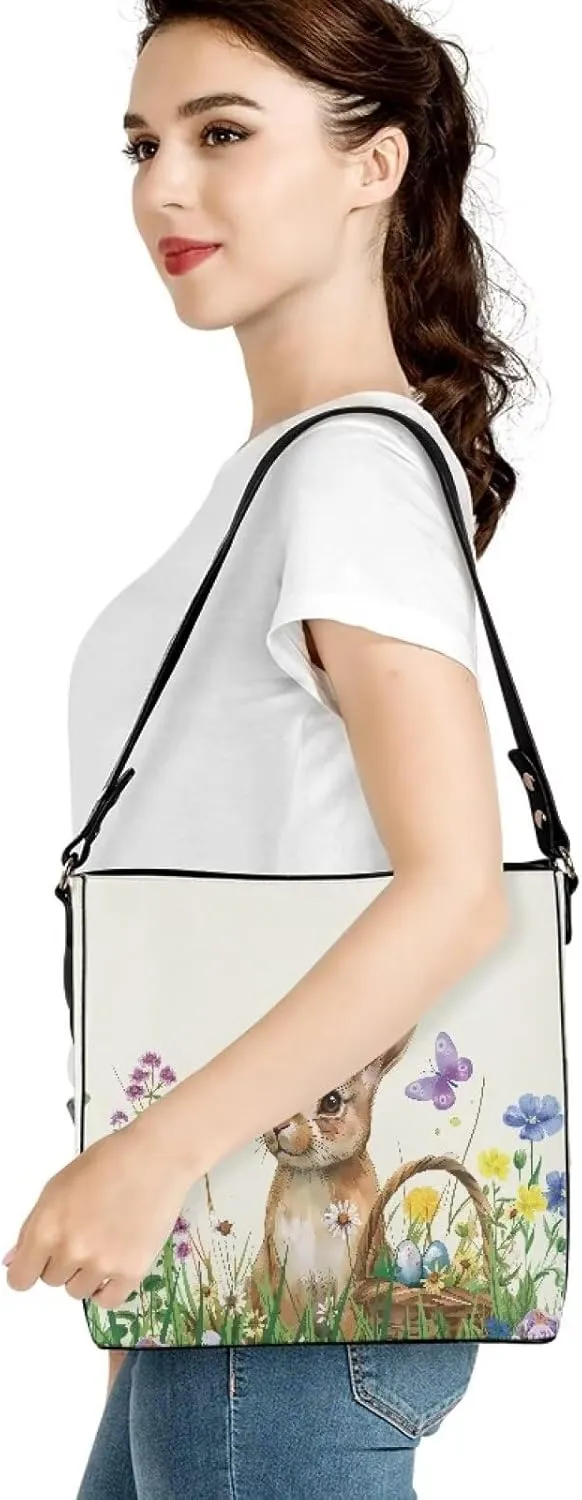 HUGS IDEA Handbags for Women PU Leather Bucket Purses Shoulder Bags Crossbody Purse