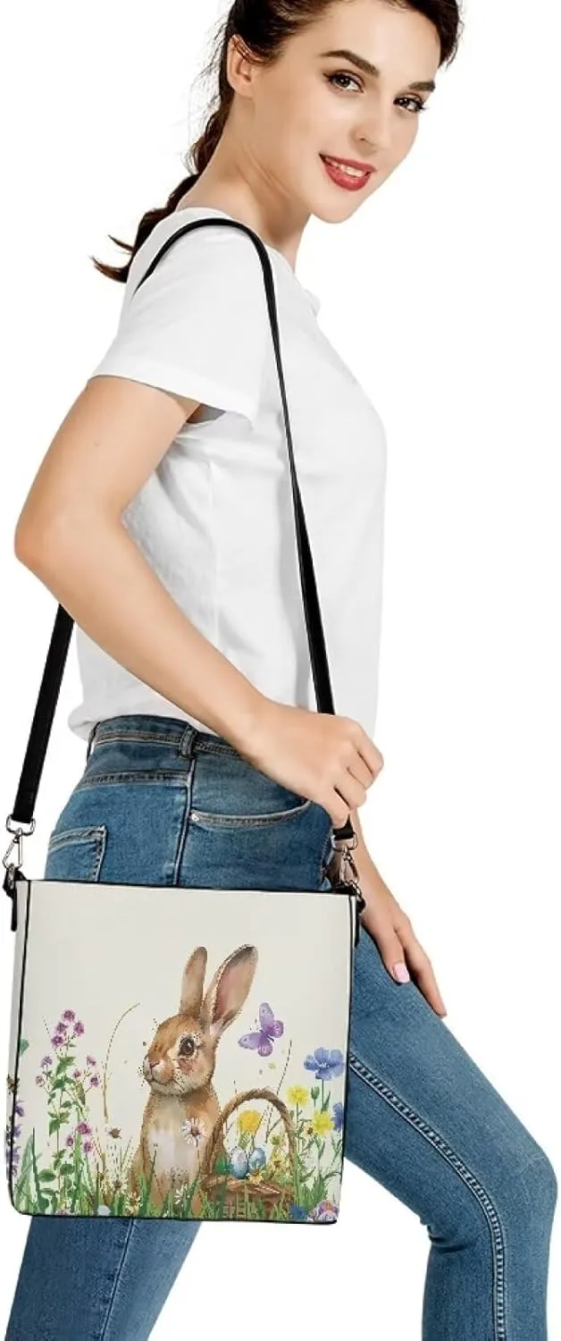 HUGS IDEA Handbags for Women PU Leather Bucket Purses Shoulder Bags Crossbody Purse