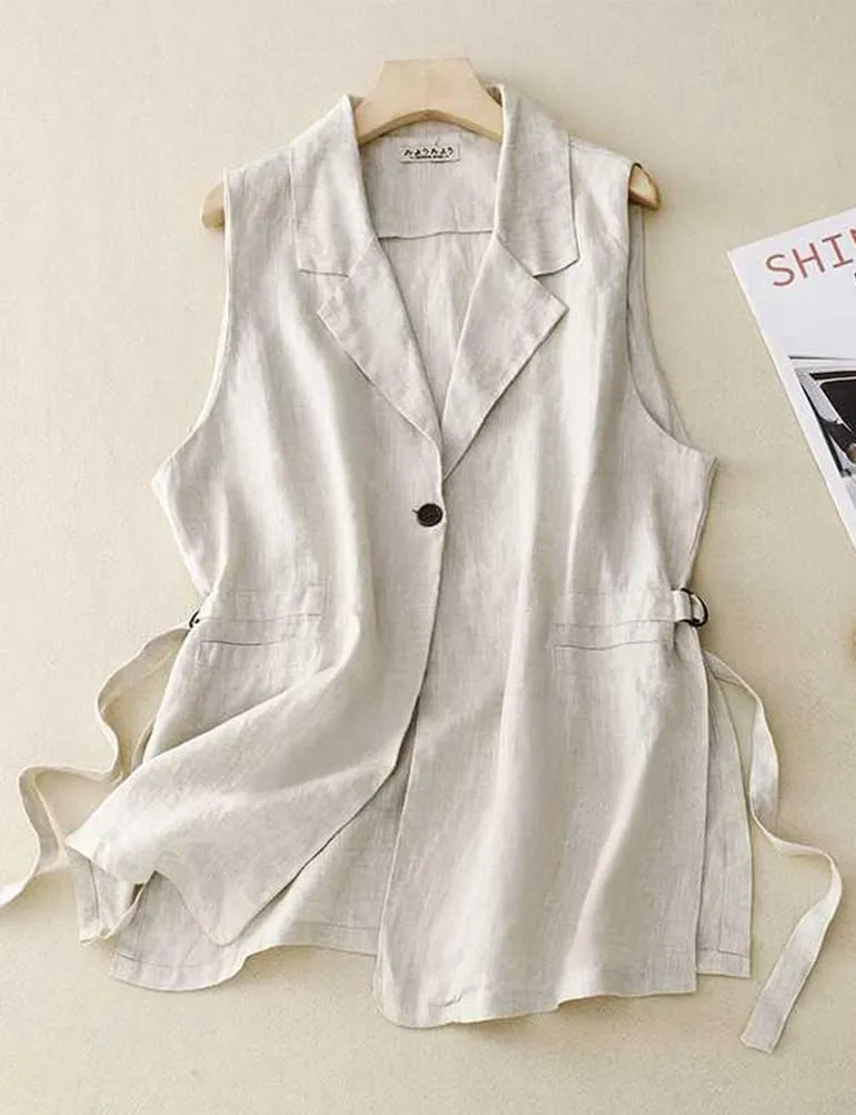IDEALSANXUN Vest for Women Dressy Sleeveless Blazer Spring Summer Vest Tops Business Casual Outfits Office Work Clothes