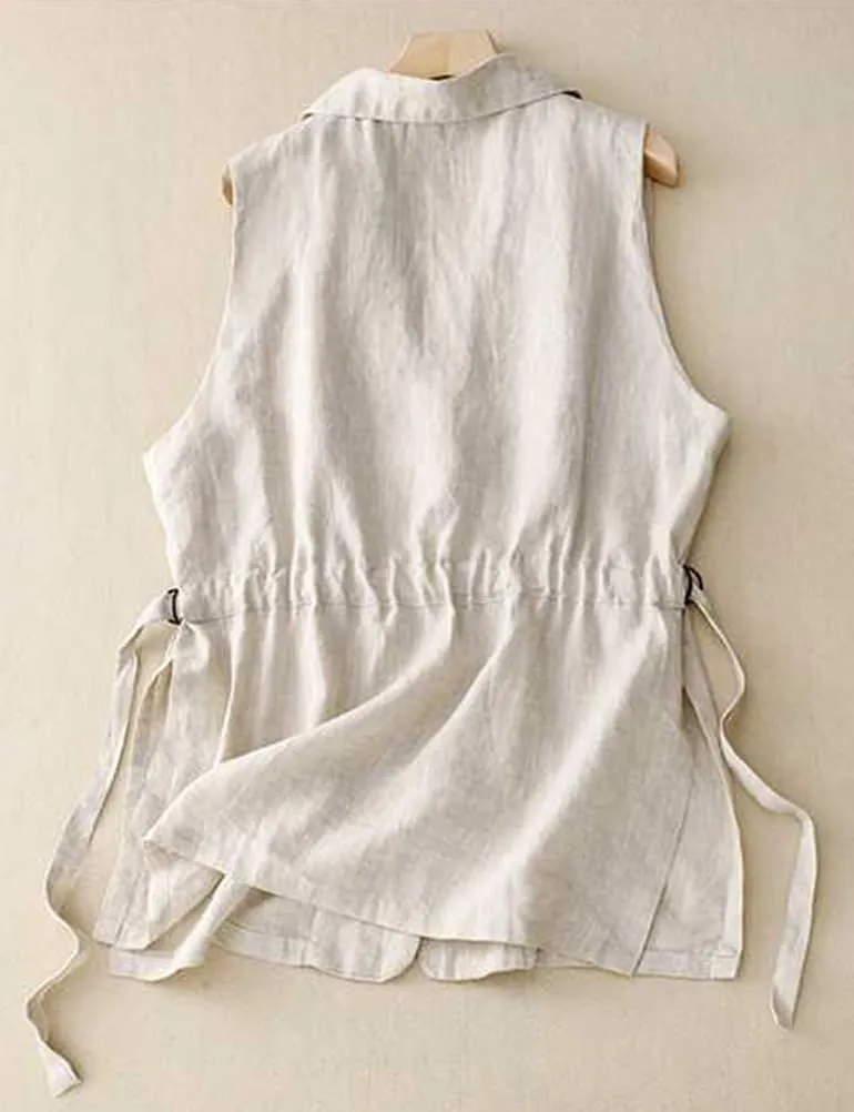 IDEALSANXUN Vest for Women Dressy Sleeveless Blazer Spring Summer Vest Tops Business Casual Outfits Office Work Clothes