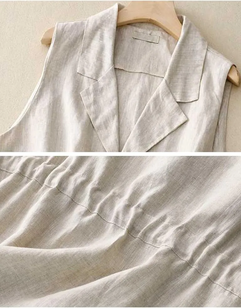 IDEALSANXUN Vest for Women Dressy Sleeveless Blazer Spring Summer Vest Tops Business Casual Outfits Office Work Clothes