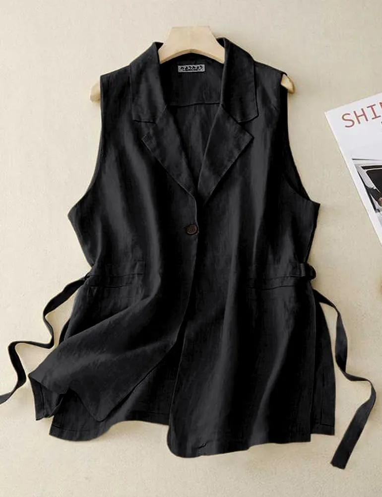 IDEALSANXUN Vest for Women Dressy Sleeveless Blazer Spring Summer Vest Tops Business Casual Outfits Office Work Clothes