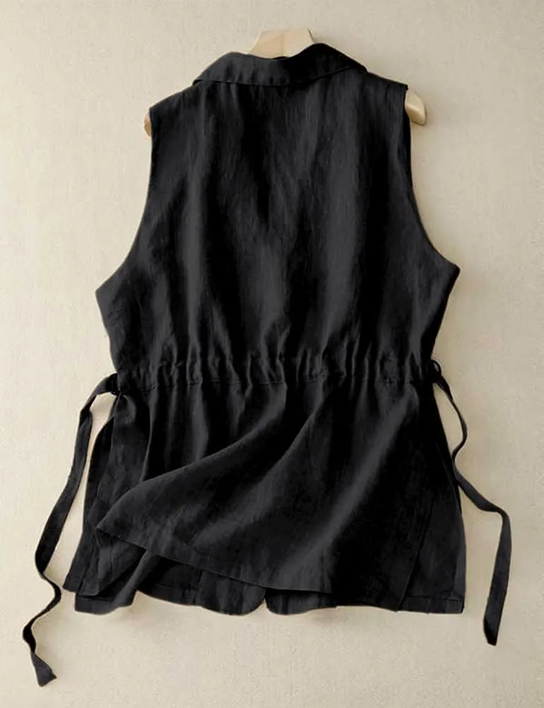 IDEALSANXUN Vest for Women Dressy Sleeveless Blazer Spring Summer Vest Tops Business Casual Outfits Office Work Clothes
