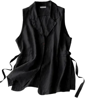 IDEALSANXUN Vest for Women Dressy Sleeveless Blazer Spring Summer Vest Tops Business Casual Outfits Office Work Clothes
