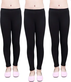IRELIA Girls Leggings 3 Pack Cotton Solid Size 4-16 Spring/Fall