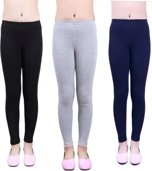 IRELIA Girls Leggings 3 Pack Cotton Solid Size 4-16 Spring/Fall