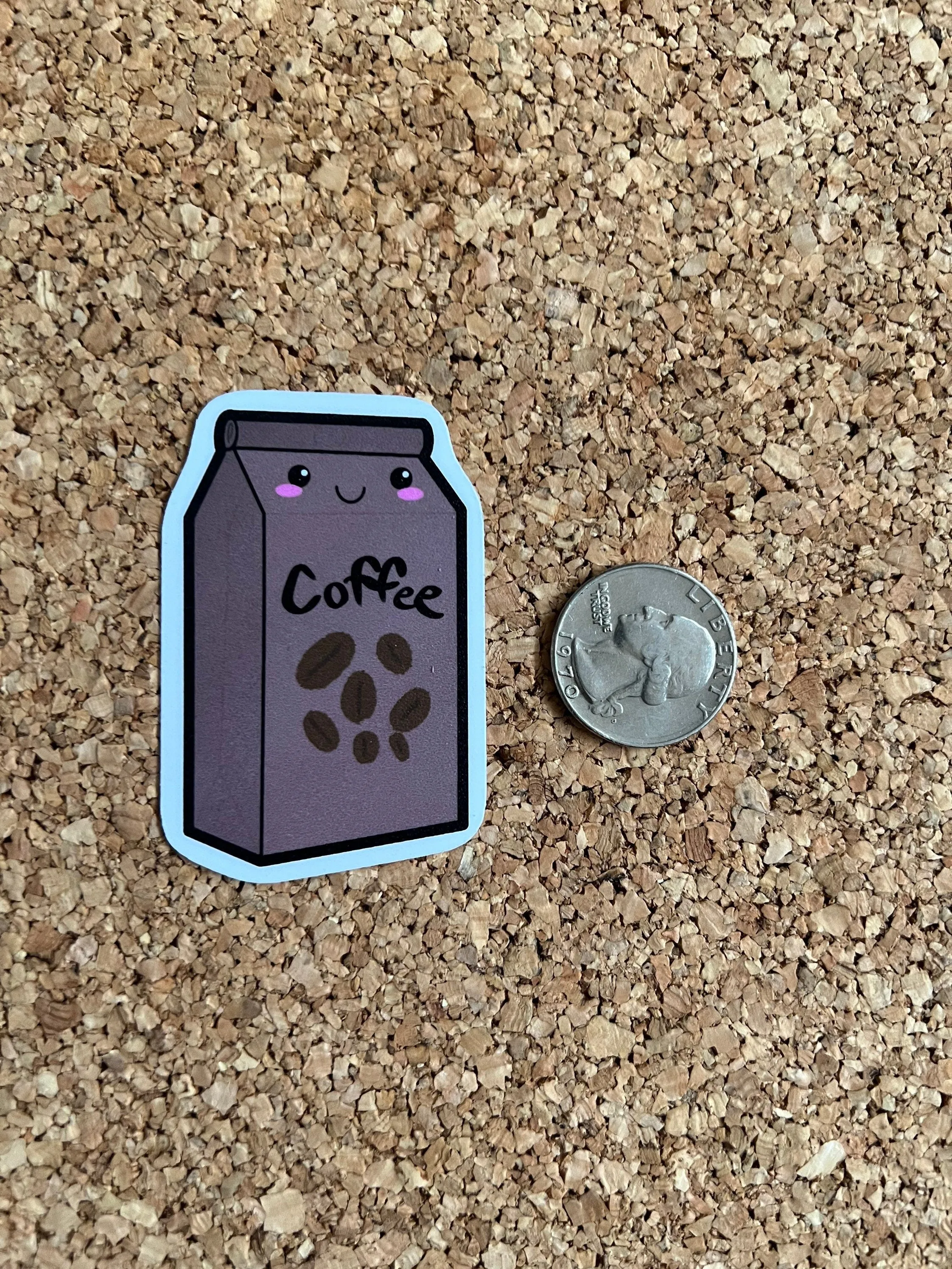 Kawaii Coffee Bag Sticker