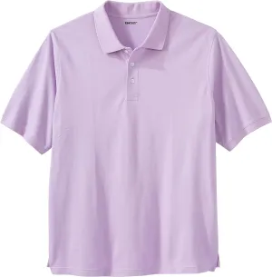 KingSize Men's Big & Tall Shrink-Less Piqu Polo Shirt - 5XL, Soft Purple