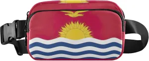Kiribati Flag Womens Fanny Pack Hip Pack Belt Pouch Waterproof Cartoon Waist Pouch for Women