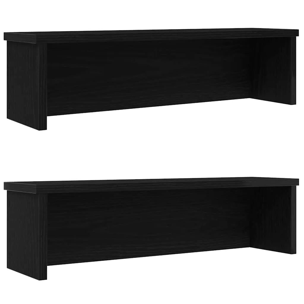 Kitchen Racks Stackable 2 pcs Black 60x15x16 cm