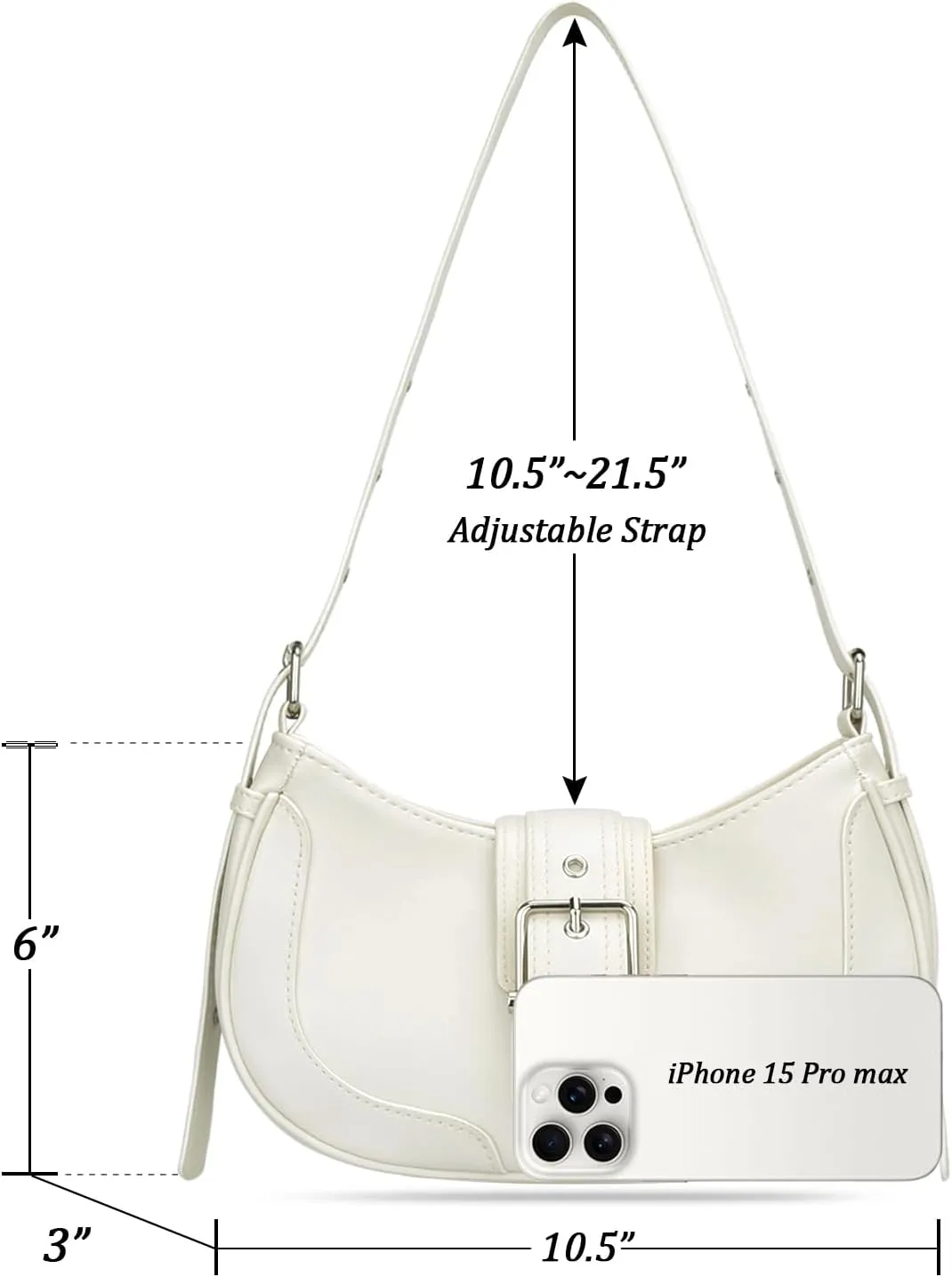 KKXIU Shoulder Bags for Women Retro Crescent Hobo Handbag Y2K Underarm Purse
