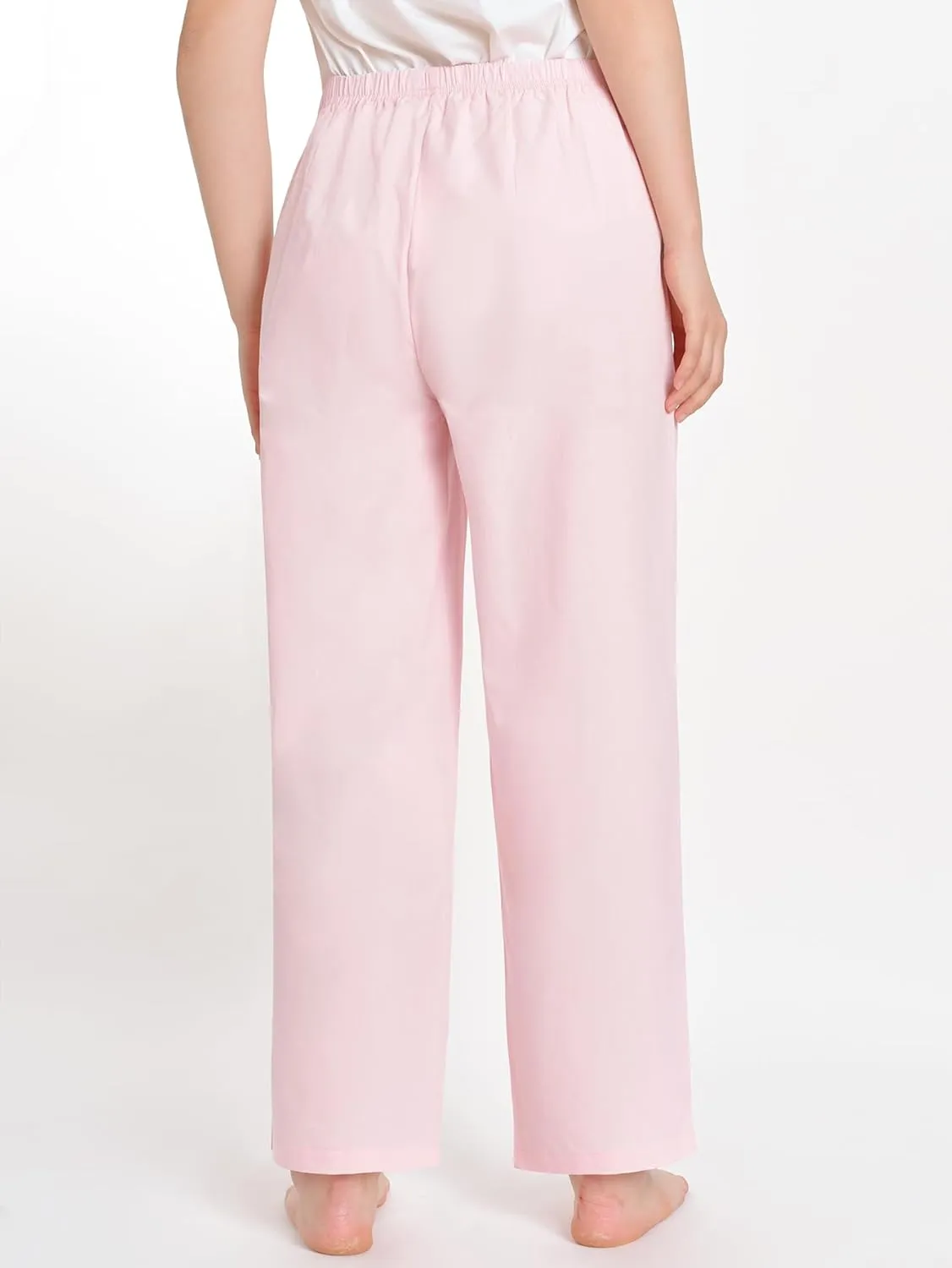 Latuza Women's Petite Pajama Pants Cotton Poplin Sleep Pants